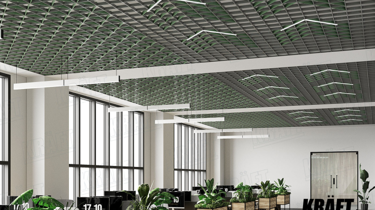 New product: triangle open cell ceiling is now available to order